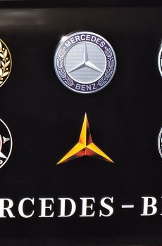 plaque métal MERCEDES BENZ logo