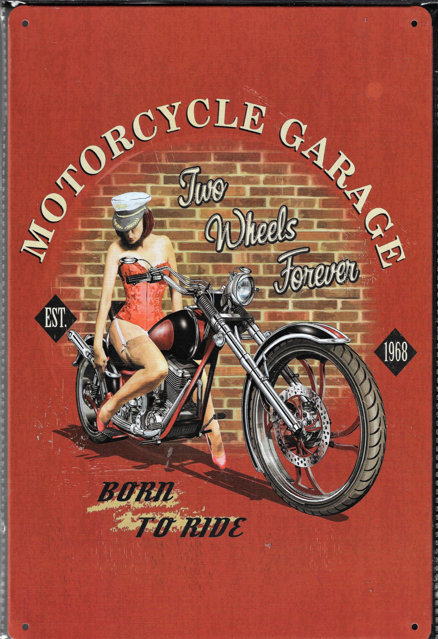 Qui556 Plaque en métal Vintage pour Moto et Garage