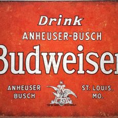 plaque métal vintage BIERE BUDWEISER drink