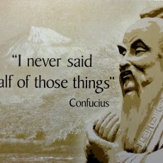 PLAQUE METAL vintage CONFUCIUS