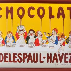 plaque métal vintage CHOCOLAT DELESPAUL-HAVEZ