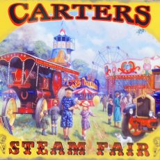 plaque métal vintage CARTERS STEAM FAIR manège foire