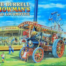 plaque métal vintage BURRELL SHOWMAN LOCOMOTIVE manège