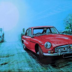 plaque métal vintage MG MGB