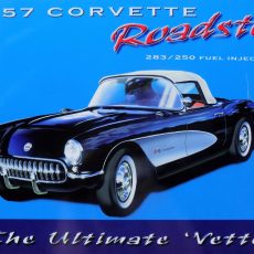 plaque métal vintage CHEVROLET CORVETTE 1957