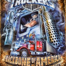 plaque métal vintage camion TRUCKERS