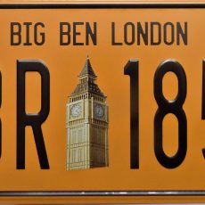 plaque métal vintage BIG BEN LONDON