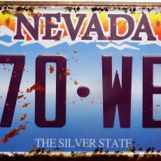 plaque métal vintage NEVADA