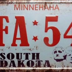 plaque métal vintage usa SOUTH DAKOTA