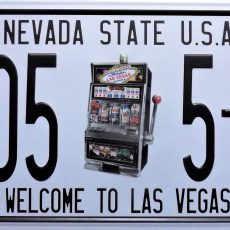 plaque métal vintage NEVADA LAS VEGAS