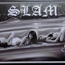 plaque métal vintage PIN UP SLAM