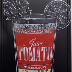 plaque métal vintage BLOODY MARY