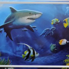 plaque métal vintage POISSONS REQUIN
