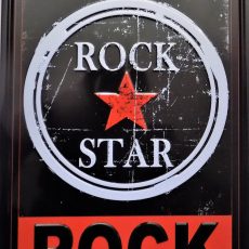 plaque métal vintage ROCK STAR