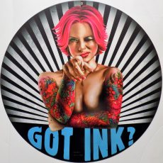 plaque métal vintage tattoo GOT INK pin up deco americaine usa tatouage