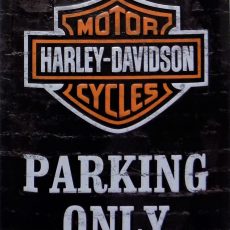 plaque métal vintage HARLEY DAVIDSON PARKING ONLY