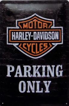 plaque métal vintage HARLEY DAVIDSON PARKING ONLY