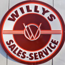 plaque métal vintage WILLYS SALES SERVICE 60 cm
