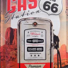 plaque métal vintage ROUTE 66 last chance gas déco américaine