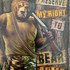 plaque métal vintage RIGHT TO BEAR ARMS