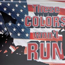 plaque métal vintage THESE COLORS WON'T RUN