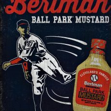 plaque métal vintage BERTMAN BALL PARK MUSTARD
