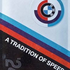 plaque métal vintage BMW TRADITION OF SPEED