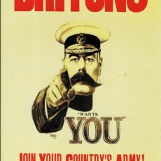 plaque métal vintage BRITONS "WANTS" YOU