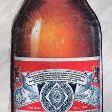 plaque métal vintage BUDWEISER BOUTEILLE