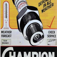 plaque métal vintage CHAMPION SPARK PLUGS
