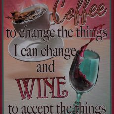 plaque métal vintage GIVE ME COFFEE