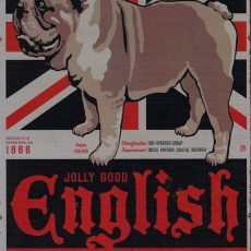 plaque métal vintage ENGLISH BULLDOG