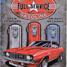 plaque métal vintage FILL ER UP GASOLINE