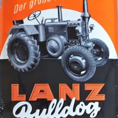 plaque métal tracteur LANZ BULLDOG
