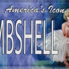 plaque métal vintage BOMBSHELL MARILYN MONROE