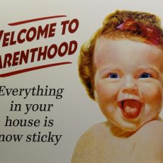 plaque métal vintage WELCOME TO PARENTHOOD