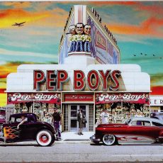 plaque métal vintage hot rod PEP BOYS