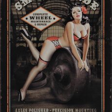 plaque métal vintage pin up SMOOTH RIDE pneu garage kustom