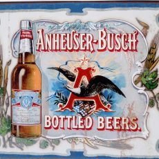 plaque métal vintage BIERE ANHEUSER BUSCH