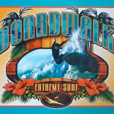 plaque métal vintage BOARDWALK SURF