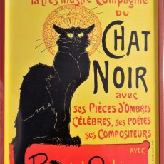 plaque métal vintage COMPAGNIE du CHAT NOIR
