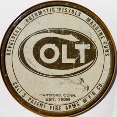 plaque métal vintage COLT LOGO