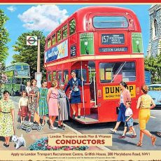 PLAQUE METAL vintage CONDUCTORS LONDON BUS
