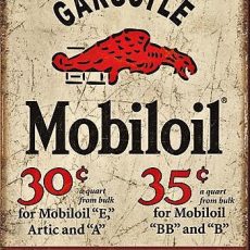 plaque métal vintage GARGOYLE MOBILOIL