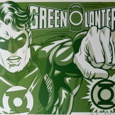 PLAQUE METAL vintage GREEN LANTERN