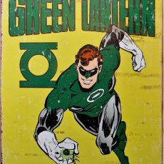 PLAQUE METAL vintage GREEN LANTERN RETRO