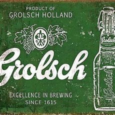 plaque métal vintage BIERE GROLSCH