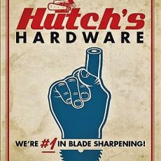 plaque métal vintage HUTCH'S HARDWARE