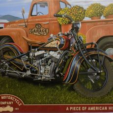 plaque métal américaine vintage INDIAN motorcycle JACOBS SUMMER deco usa