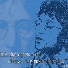 PLAQUE METAL vintage JOHN LENNON